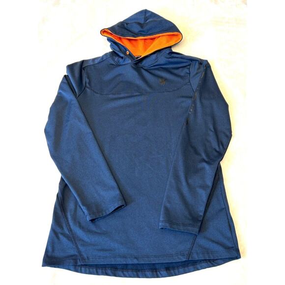 Spyder Active ProW-B Sweatshirt Men Hooded Sz S Blue Stretch Outdoor Athletic - Picture 1 of 9